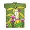 V Neck Kimono Crepe Kaftan - Green : Contour of Her in Tulip Veins on Green