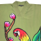 เครปคาฟทาน คอกิโมโน - สีเขียว : ลายนกแก้วมาคอร์ในพฤกษาแห่งสายลม
