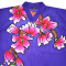 เครปคาฟทาน คอกิโมโน - สีม่วง : ลายกลีบชมพูบนพื้นม่วง