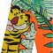 Woman Relax Pants - Orange : Cheerful Tiger Art