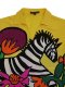 Woman Blouse - Yellow : Zebra in a Picturesque Meadow