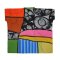 Multicolor Blouse : Multicolor Block and Black Circle Abstract Art