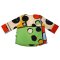 Woman V Neck Long Sleeve Blouse - Multicolor : Abstract art, multi-colored circles