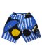 Woman Short Pants - Blue : Abstract blue with Yellow