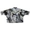 Woman bat wing Shirts - Grey : black brush strokes