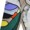 Woman Relax Pants - Grey : Multicolor block abstract