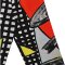 Woman Relax Pants - Black : Black Grid with Multicolor Abstracts