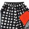 Woman Relax Pants - Black : Black Grid with Multicolor Abstracts