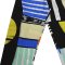 Woman Relax Pants - Blue : Multicolor striped abstract