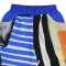 กางเกงลำลองขายาวผู้หญิง - สีน้ำเงิน : ลายลายแอปสแตรคเส้นหลากสี