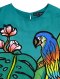 Woman Crop Top - Green : Parrot on a twig