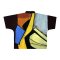 เสื้อคลุมกิโมโน - สีน้ำตาล : ลายที่ซึ่งน้ำเงินพบไฟ
