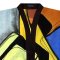 เสื้อคลุมกิโมโน - สีน้ำตาล : ลายที่ซึ่งน้ำเงินพบไฟ
