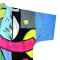 Jacket Kimono Blouse - Blue : Neon Abstract