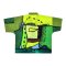 เสื้อคลุมกิโมโน - สีเขียว : ลายวงจรเขียวพฤกษา