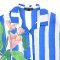 Women Casual  Batwing Blouse - Blue : The Marine Striped Lily