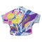 Women Casual  Batwing Blouse - Blue : The Tropical Exotic Bloom