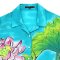Women Casual  Batwing Blouse - Blue : The Emerald Lotus Pond