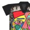 Long Tunic Dress - Black : Multicolor elements on a woman face by picasso