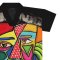 Long Tunic Dress - Black : Multicolor elements on a woman face by picasso