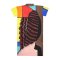 Long Tunic Dress - Multicolor : Faces and abstract shapes