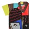 Long Tunic Dress - Multicolor : Faces and abstract shapes
