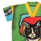 Long Tunic Dress - Green : Abstract with a lucky cat