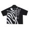 เสื้อเชิ้ตฮาวายผู้หญิง - สีดำ : ลายอัตลักษณ์ม้าลายรัตติกาล