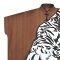 Kaftan Drees Chinese Style - Brown : white tiger gracefully jumped down from the rock ledge.