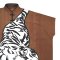 Kaftan Drees Chinese Style - Brown : white tiger gracefully jumped down from the rock ledge.