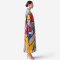 Kaftan Long Sleeve V-Kimono - Multicolor : The Blooming Muse