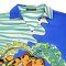 Woman Blouse - Blue : The Jolly Tiger under the Canopy