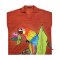 Woman Blouse - Brown : Charming Macaw at Golden Sunset