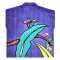 Woman Blouse - Purple : Beautiful parrot perched on a branch