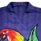 Woman Blouse - Purple : Beautiful parrot perched on a branch