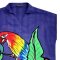 Woman Blouse - Purple : Beautiful parrot perched on a branch