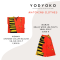 เสื้อครอปคอจีนผู้หญิง - สีแดง : ลายจังหวะเส้นสายสีเพลิง