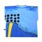 เสื้อครอปคอจีนผู้หญิง - สีฟ้า : ลายประสานศิลป์เส้นสายสีน้ำเงิน