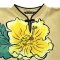เสื้อครอปคอจีนผู้หญิง - สีเขียว : ลายมนต์เสน่ห์บุปผาทองกลางผืนทราย