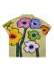 เสื้อผู้หญิงคอปก - สีครีม : ลายดอกไม้หลากสี