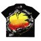 Woman Blouse - Black : Abstact volcano laval