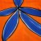 Woman Blouse - Orange : Woman Elegance with Blue Hair