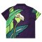 เสื้อผู้หญิงคอปก - สีม่วง : ลายดอกคาล่าลิลลี่สีขาวบนพื้นหลังสีม่วง