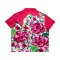 เสื้อผู้หญิงคอปก - สีชมพู : ลายกระต่ายในพุ่มดอกไม้ชมพู