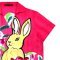 เสื้อผู้หญิงคอปก - สีชมพู : ลายกระต่ายในพุ่มดอกไม้ชมพู