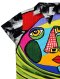 Woman Blouse - Black : Multicolor elements on a woman face by picasso