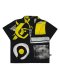Woman Blouse - Black : Abstract Black and yellow