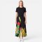 Woman Relax Pants - Black : Pink cockatoo in the Amazon Forest