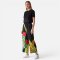 Woman Relax Pants - Black : Pink cockatoo in the Amazon Forest