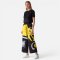 Woman Relax Pants - Black : Yellow and black Abstract art